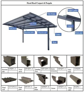 TOMA Personnalisé Extérieur Aluminium Étanche Balcon Patio <span class=keywords><strong>Terrasse</strong></span> Couvrant Auvents Garage Auvent Abri <span class=keywords><strong>Carport</strong></span> - Product Image 6