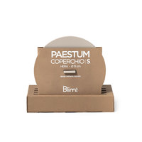 Couvercle en plastique gris colombe diamètre 15 cm pour le stockage des aliments et les conteneurs Made in italy