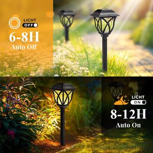 Lampes solaires LED étanches pour extérieur, décorations de jardin, décoration de jardin pour cour, patio, aménagement paysager, jardinière, allée - Product Image 5