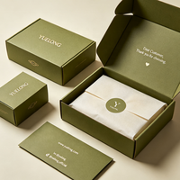 Boîte en carton ondulé biodégradable et compostable personnalisée pour l'emballage de maquillage, de produits pour les ongles et de vêtements, style élégant télescopique pour l'expédition