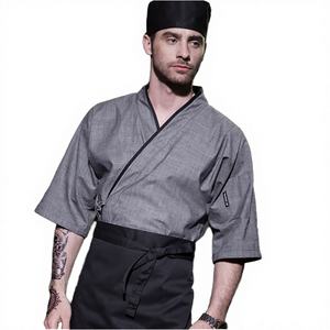 Chaqueta de Chef Vesbhusha de Manga Corta Unisex, Estilo Japonés, Uniforme de Hotel y Restaurante, Tela Twill de Poliéster/Algodón, Disponible en Stock - Product Image 2