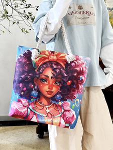 Sac bandoulière en toile style dessin animé pour femme, sacoche de téléphone/appareil photo, sac messager pour l'école - Vente en gros - Product Image 2