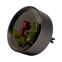 Diffuseur d'air pour voiture de haute qualité en alliage de zinc et cuir, 3 tablettes parfumées, personnalisation OEM
