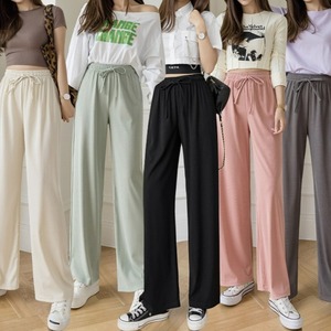 Nouvelle Collection 2025 – <span class=keywords><strong>Pantalon</strong></span> Long Décontracté Femme Taille Haute Ample Jambe <span class=keywords><strong>Large</strong></span> en <span class=keywords><strong>Soie</strong></span> Glacée pour l'Été - Product Image 2