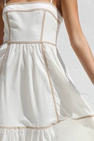 Robe longue décontractée d'été chic en jersey blanc simple à bretelles spaghetti Enyami en stock, tailles S-XL, sans manches, style A-line, robe de soirée pour femmes
