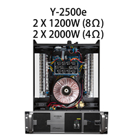 Penguat Daya Profesional 3U 2*1600w Dsp Super Bass Daya Tinggi, 2 Kanal Penguat Audio Panggung Belakang untuk Peralatan Suara KTV