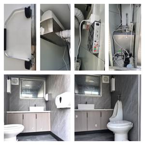 洗面所用トイレ用トレーラー,サンドイッチパネル移動式キャビンスチールイベントポータブル浴室シャワー防音 - Product Image 4