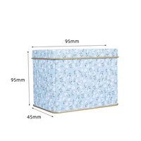 Boîte en fer blanc rectangulaire de luxe personnalisée avec couvercle, pour sachets de thé, biscuits, avec inserts pour emballage cadeau