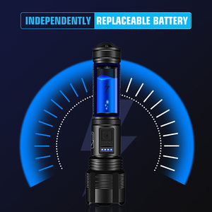 Boruit <span class=keywords><strong>300M</strong></span> Dài Phạm Vi Zoomable Ánh Sáng LED <span class=keywords><strong>Torch</strong></span> Chiến Thuật Không Thấm Nước <span class=keywords><strong>Torch</strong></span> Ánh Sáng Đèn Pin Có Thể Thu Phí Đèn Pin LED <span class=keywords><strong>Torch</strong></span> - Product Image 6