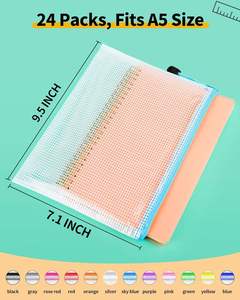 Bolsa de Archivo Transparente Impermeable A4 Directo de Fábrica, Bolsa de Lona de Malla para Documentos, Bolsa de Almacenamiento de Recibos Reforzada, Bolsa de Papelería con Cierre - Product Image 2