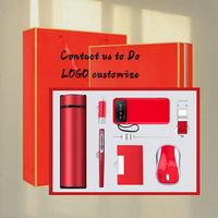 Set de Regalo Empresarial Promocional 2026: Taza de Acero Inoxidable + Bolígrafo + Memoria USB + Tarjetero + Ratón + Cuaderno