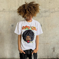 Individuell Bedrucktes DTG Grafik T-Shirt für Herren Streetwear Stoners Only Vintage Used-Look Schweres Baumwoll-Crop-Top