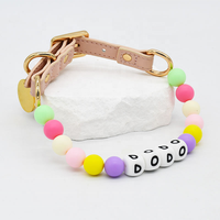 Collier pour animaux de compagnie en cuir PU souple avec boucle de fermeture et longueur réglable pour chiens et chats, collier pour animaux de compagnie en PU à fermeture à pression