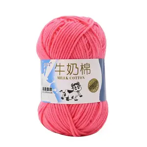 Dimuni Sợi Đan Tay Mềm Mại Nhiều Màu Sắc Sợi Cotton Sữa 5ply 50G