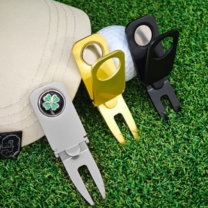 New Creative Custom Cartoon Golf Ball <b>Hat</b> Clip Enamel Ball Marker Golf Divot Tool Set Unique Gold <b>Box</b> Logo Engraving Plating Bla - Product Image 2