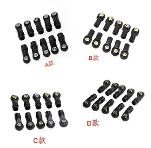 10 Uds M4 de bola de plástico de enlace cabeza Barra de conexión termina bolas conjunto para SCX10 TRX-4 1/10 RC Crawler coche partes accesorios