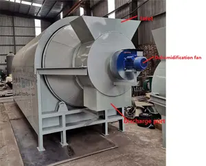 Industrial Rotary Drum Sesame Seed Dryer Machine Peanut Corn Cocopeat Rotary Drum Tumble Dryer