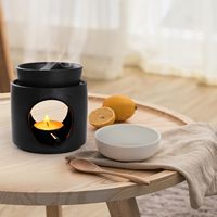 Brûleur à huile en céramique pour cire fondue, diffuseur d'arômes |   Brûleur d'huiles essentielles compatible avec les bougies chauffe-plat, décoration pour la maison et la chambre