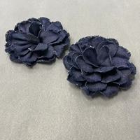 ZSY baru berlebihan romantis biru Denim kain bunga mawar besar Aksesori bros antik liontin kamelia Aksesori anting-anting