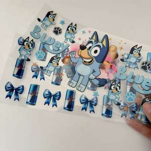 Transferencias de Plástico UV de 16 oz para Vasos de Dibujos Animados, Transferencia Térmica Digital de Doble Cara de Alta Calidad, Personalizada - Product Image 3