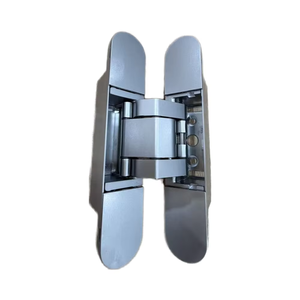 Charnière de porte dissimulée 3D hydraulique en chrome satiné 80 kg pour hôtel moderne, avec couvercle en zinc, fermeture douce, garantie 1 an pour portes affleurantes - Product Image 2