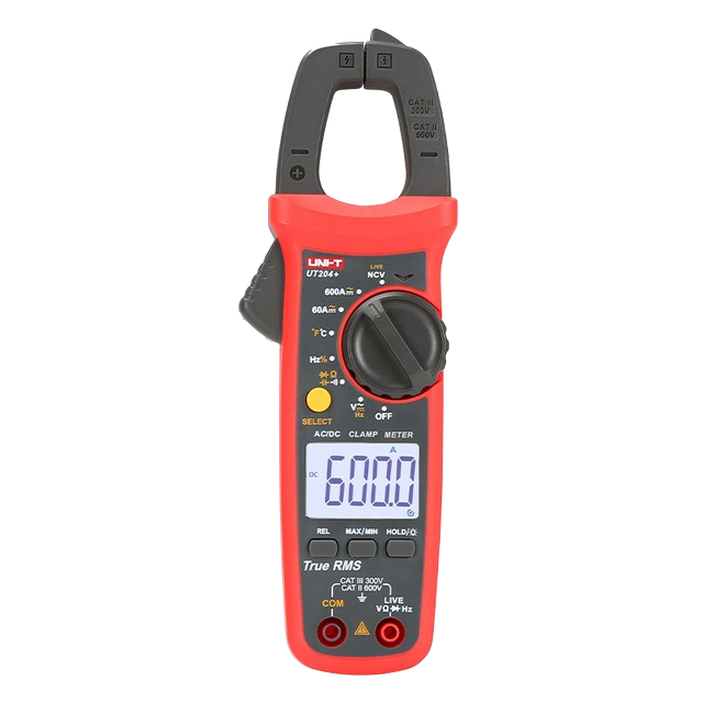 Uni-T UT204+ AC DC Voltage Clamp Meter Resistance Capacitance Temperature NCV Tester Digital Clamp Meter Clamp Type Multimeter