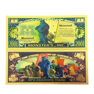 2026 4 soorten Amerikaanse monsters bankbiljetten anime bankbiljetten in 24K verguld goud voor cadeaus - Product Image 2