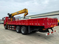 Camion-grue multi-essieux Shacman 12 tonnes avec pompe de boîte de vitesses haute capacité et bras Zoomlion à cinq sections, haute efficacité pour le port