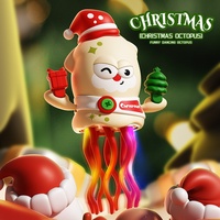 Poulpe de Noël Dansant en Plastique, Jouet Électrique à Roues Pivotantes à 360 Degrés pour Enfants de 3 à 6 Ans