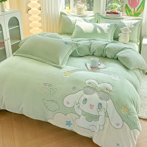 Juego de Ropa de Cama <span class=keywords><strong>Infantil</strong></span> de Terciopelo Lácteo Ultra Suave, Sábanas de Franela Cálidas con Dibujos Animados, Juego de Funda Nórdica, Ropa de Cama de Felpa Gruesa para <span class=keywords><strong>Invierno</strong></span> - Product Image 6