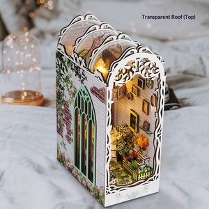 Rompecabezas 3D <span class=keywords><strong>de</strong></span> madera <span class=keywords><strong>para</strong></span> armar, modelo <span class=keywords><strong>de</strong></span> casa <span class=keywords><strong>de</strong></span> jardín hecha a mano, soporte <span class=keywords><strong>para</strong></span> libros con sensor, cabaña DIY, regalo <span class=keywords><strong>para</strong></span> mayores <span class=keywords><strong>de</strong></span> 14 años - Product Image 1