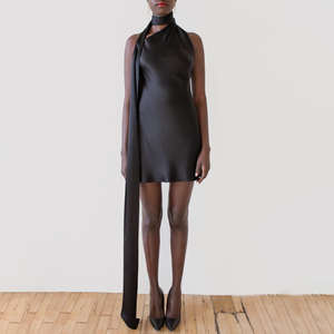 2024 nuovo <span class=keywords><strong>Mini</strong></span> <span class=keywords><strong>abito</strong></span> Sexy da donna in seta avorio 100% <span class=keywords><strong>abito</strong></span> da sposa in seta copricapo con cappuccio, tessuto traspirante e lavabile con schienale basso - Product Image 5