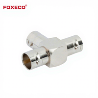 FOXECO Connecteur BNC en T personnalisé, stable et fiable pour la répartition et le regroupement des signaux vidéo et RF