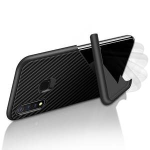 Fibra de carbono suave TPU teléfono caso VIVO Y19 <span class=keywords><strong>Vivan</strong></span> serie soporte - Product Image 1