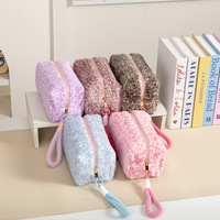 Tas Kosmetik Motif Macan Tutul Baru Kapasitas Besar Tas Jinjing Portabel Tas Penyimpanan Mewah Tas Perlengkapan Mandi Multifungsi untuk Wanita