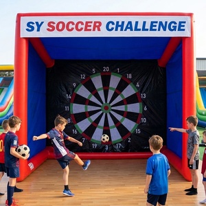 Jeu <span class=keywords><strong>gonflable</strong></span> PVC Château de football extérieur avec <span class=keywords><strong>tente</strong></span>, jeux gonflables pour enfants, jeu de carnaval sur mesure pour la location - Product Image 1