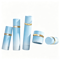 Emballage de soins de la peau de luxe haut de gamme, flacons en verre cylindriques de 100 ml de haute qualité avec pompe pour cosmétiques, sérums, diffuseurs
