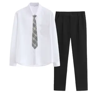 Girl Boy's Uniform Shirt Skirt Pant Sets Suits Primary Kids High Kids Kindergarten Primary Middle School Uniforms