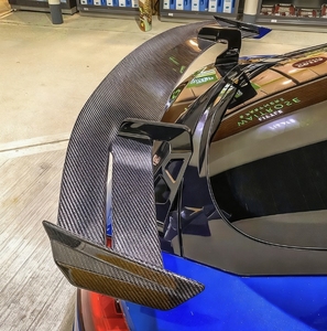 Carbon Fiber Rear <strong>Spoiler</strong> Racing High Wing with Hole Cut <strong>Spoiler</strong> Wing for Audi TTS TTRS 2018 up - Product Image 3