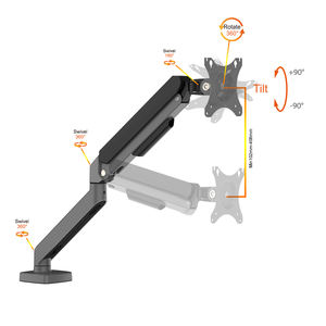 CHARMOUNT Bras ergonomique pour moniteur de bureau pour moniteur <span class=keywords><strong>PC</strong></span> - Product Image 3
