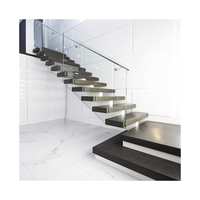 Escalier en acier au carbone sur mesure pour maison et villa modernes