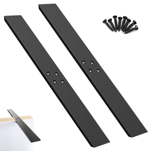 Support de comptoir dissimulé robuste en acier noir, étagère flottante murale pour îlot en granit 13 mm, certifié CE - Product Image 1