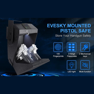 Trường hợp súng ngắn treo tường với bảo vệ chống trẻ em cho văn phòng gia đình sử dụng an toàn đôi Súng khóa mật khẩu vân tay - Product Image 5