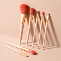 Ensemble de pinceaux de maquillage pour les yeux personnalisés, 10 pièces, poils synthétiques, format voyage, avec emballage en boîte colorée
