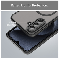 Penutup pelindung ponsel, Matte tekstur kulit magnetik tahan guncangan untuk Samsung A17 perlindungan kamera