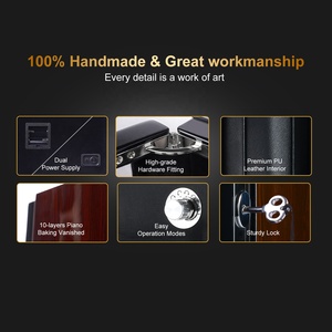 นาฬิกาไขลานหรูหราอัตโนมัติมีโลโก้,นาฬิกาหมุนได้ล็อคด้วยลายนิ้วมือทันสมัยกล่องไขลานกล่องเก็บความร้อนพร้อมตู้นิรภัย Led Li - Product Image 6