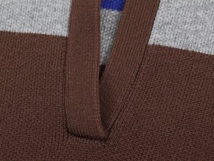 TAOP&ZA Primavera 2026, Nuevo Polo de Punto Holgado Informal con Bloques de Color y Rayas, Cuello en V, 5536012 - Product Image 4