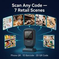 Lecteur de codes-barres omnidirectionnel de bureau économique UMG-FS30 1D 2D QR Code USB pour caisse de supermarché