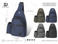 Borsa da petto da uomo con tre cinghie e tasca laterale, in tessuto Oxford, chiusura con cerniera, design casual, per tutte le stagioni M1120135 - Product Image 1