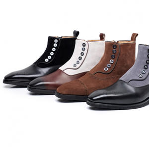 รองเท้าบูทผู้ชายสไตล์อังกฤษ หนังแท้ ทำมือ สำหรับฤดูร้อนและฤดูใบไม้ผลิ แบบผูกเชือก หัวแหลม กันลื่น ระบายอากาศได้ดี สไตล์สุภาพบุรุษ - Product Image 5